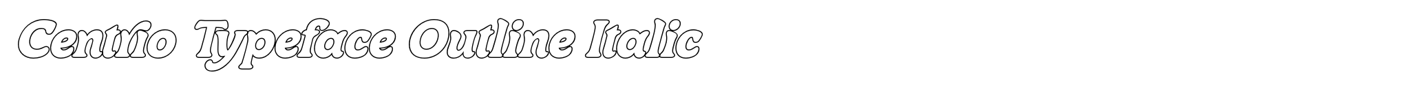 Centrio Typeface Outline Italic image